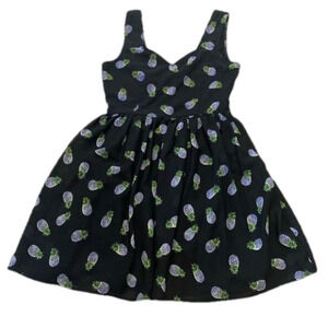 Delia’s Blue Pineapple Baby Doll Twirl Lined  Dress